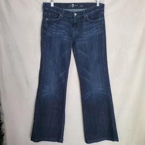 7 For All Mankind Dark Wash Wide Leg Jeans Size 32